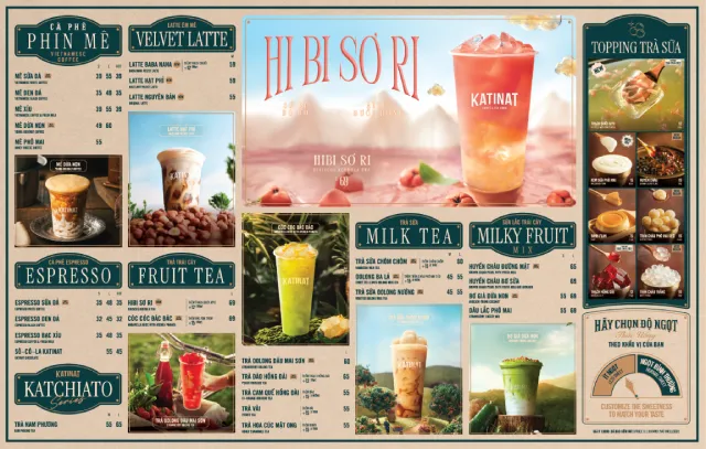Cập nhật menu Katinat Đà Nẵng mới nhất