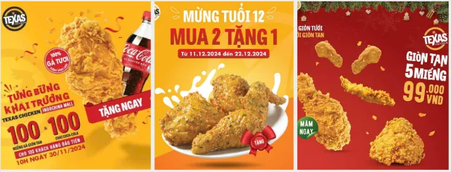 Chương trình khuyến mãi tại Texas Chicken Đà Nẵng mới nhất