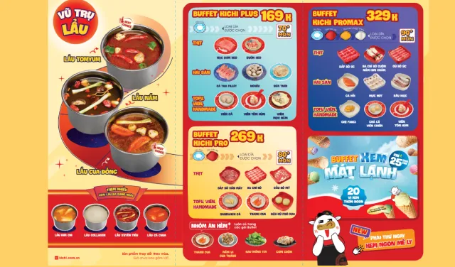 Cập nhật menu và giá vé Kichi Kichi Đà Nẵng năm 2025